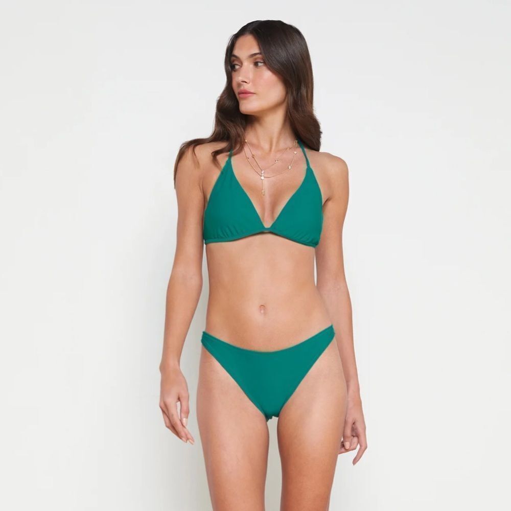 L’AGENCE Jean Bikini set In emerald size small